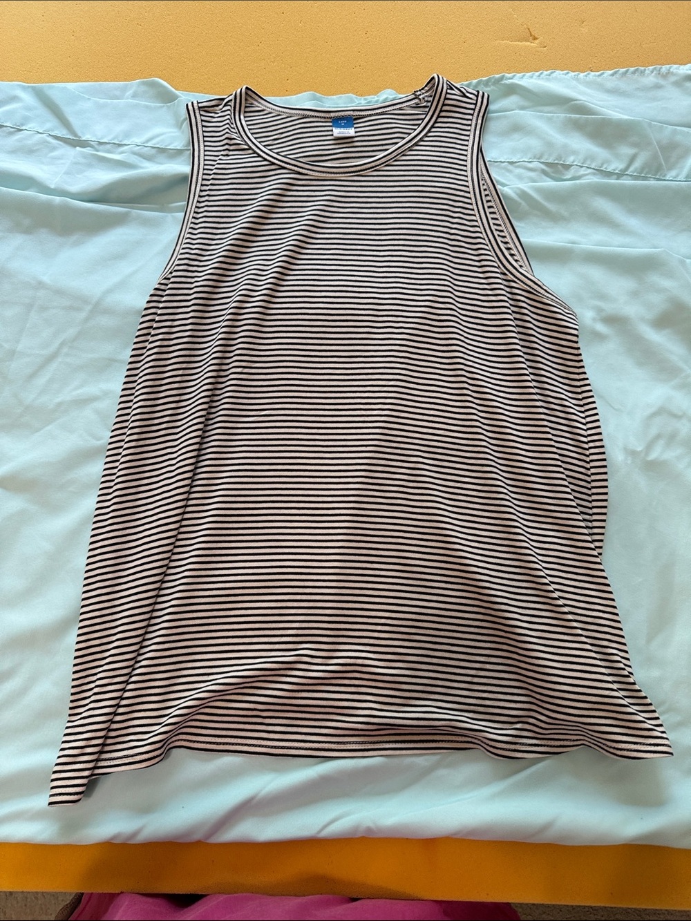 Old Navy Black and White Striped Tank Top